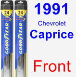 Front Wiper Blade Pack for 1991 Chevrolet Caprice - Hybrid