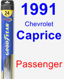 Passenger Wiper Blade for 1991 Chevrolet Caprice - Hybrid