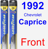 Front Wiper Blade Pack for 1992 Chevrolet Caprice - Hybrid