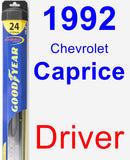 Driver Wiper Blade for 1992 Chevrolet Caprice - Hybrid