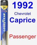 Passenger Wiper Blade for 1992 Chevrolet Caprice - Hybrid