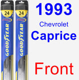 Front Wiper Blade Pack for 1993 Chevrolet Caprice - Hybrid