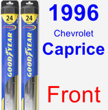 Front Wiper Blade Pack for 1996 Chevrolet Caprice - Hybrid