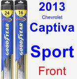 Front Wiper Blade Pack for 2013 Chevrolet Captiva Sport - Hybrid