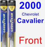 Front Wiper Blade Pack for 2000 Chevrolet Cavalier - Hybrid