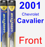 Front Wiper Blade Pack for 2001 Chevrolet Cavalier - Hybrid