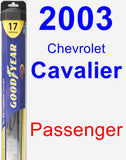 Passenger Wiper Blade for 2003 Chevrolet Cavalier - Hybrid