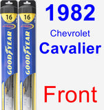 Front Wiper Blade Pack for 1982 Chevrolet Cavalier - Hybrid