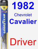 Driver Wiper Blade for 1982 Chevrolet Cavalier - Hybrid
