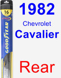 Rear Wiper Blade for 1982 Chevrolet Cavalier - Hybrid