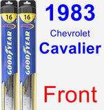 Front Wiper Blade Pack for 1983 Chevrolet Cavalier - Hybrid