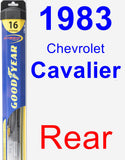 Rear Wiper Blade for 1983 Chevrolet Cavalier - Hybrid
