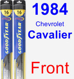 Front Wiper Blade Pack for 1984 Chevrolet Cavalier - Hybrid