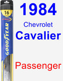 Passenger Wiper Blade for 1984 Chevrolet Cavalier - Hybrid