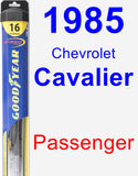 Passenger Wiper Blade for 1985 Chevrolet Cavalier - Hybrid