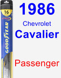 Passenger Wiper Blade for 1986 Chevrolet Cavalier - Hybrid