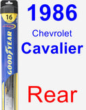 Rear Wiper Blade for 1986 Chevrolet Cavalier - Hybrid