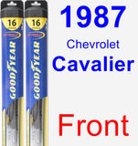 Front Wiper Blade Pack for 1987 Chevrolet Cavalier - Hybrid