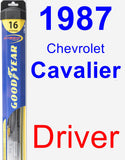 Driver Wiper Blade for 1987 Chevrolet Cavalier - Hybrid