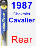 Rear Wiper Blade for 1987 Chevrolet Cavalier - Hybrid