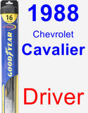 Driver Wiper Blade for 1988 Chevrolet Cavalier - Hybrid