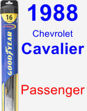 Passenger Wiper Blade for 1988 Chevrolet Cavalier - Hybrid