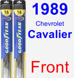 Front Wiper Blade Pack for 1989 Chevrolet Cavalier - Hybrid