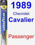 Passenger Wiper Blade for 1989 Chevrolet Cavalier - Hybrid