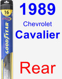 Rear Wiper Blade for 1989 Chevrolet Cavalier - Hybrid