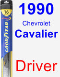 Driver Wiper Blade for 1990 Chevrolet Cavalier - Hybrid