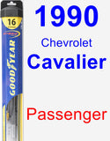 Passenger Wiper Blade for 1990 Chevrolet Cavalier - Hybrid