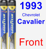 Front Wiper Blade Pack for 1993 Chevrolet Cavalier - Hybrid