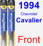 Front Wiper Blade Pack for 1994 Chevrolet Cavalier - Hybrid
