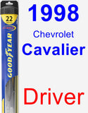 Driver Wiper Blade for 1998 Chevrolet Cavalier - Hybrid
