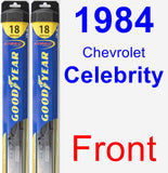 Front Wiper Blade Pack for 1984 Chevrolet Celebrity - Hybrid