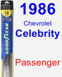 Passenger Wiper Blade for 1986 Chevrolet Celebrity - Hybrid