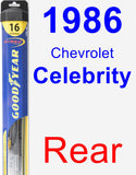 Rear Wiper Blade for 1986 Chevrolet Celebrity - Hybrid