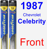 Front Wiper Blade Pack for 1987 Chevrolet Celebrity - Hybrid