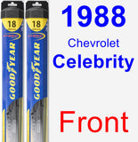 Front Wiper Blade Pack for 1988 Chevrolet Celebrity - Hybrid