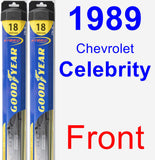Front Wiper Blade Pack for 1989 Chevrolet Celebrity - Hybrid