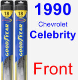Front Wiper Blade Pack for 1990 Chevrolet Celebrity - Hybrid
