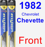 Front Wiper Blade Pack for 1982 Chevrolet Chevette - Hybrid
