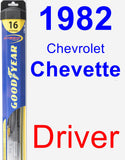 Driver Wiper Blade for 1982 Chevrolet Chevette - Hybrid