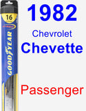 Passenger Wiper Blade for 1982 Chevrolet Chevette - Hybrid