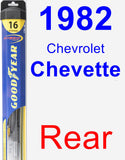 Rear Wiper Blade for 1982 Chevrolet Chevette - Hybrid