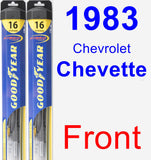 Front Wiper Blade Pack for 1983 Chevrolet Chevette - Hybrid