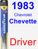 Driver Wiper Blade for 1983 Chevrolet Chevette - Hybrid