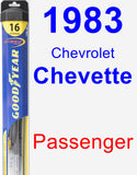 Passenger Wiper Blade for 1983 Chevrolet Chevette - Hybrid