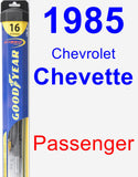Passenger Wiper Blade for 1985 Chevrolet Chevette - Hybrid