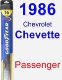 Passenger Wiper Blade for 1986 Chevrolet Chevette - Hybrid